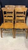 Lot of 4 Matching Wood Chairs (Will Not Ship)