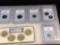 Collection of Coins In Acrylic Cases