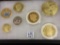 Lot of 7 Gold REPLICA Coins