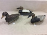 Lot of 3 Decoys Including Canvasback Drake,