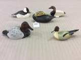 Lot of 5 Various Miniature Decoys