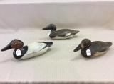 Lot of 3 Decoys Including 2-Canvasback Hens-