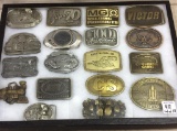 Collection of 18 Various Belt Buckles Including