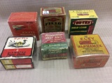 Lot of 6 Older Cardboard Ammo Boxes