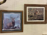 Lot of 2 Framed Deer Prints