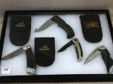Group of 4 Gerber Folding Knives (3 w/ Soft Cases)