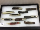 Collection of 10 Folding Pocket Knives