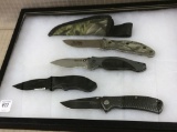 Group of 4 Hunting & Folding Knives