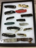 Collection of 14 Mostly Folding Knives