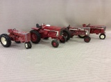 Lot of 4 Tractors Including Ertl Red