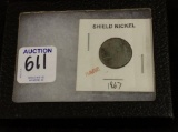 1867 Shield Nickel (Rougher Condition)