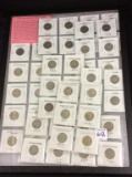 Collection of Nickels in Holders Including