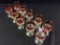 Set of 10 Kings Crown Ruby Wine Glasses