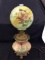Dbl Globe Floral Paint Electrified Lamp