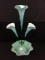 Beautiful Lg. Art Glass Epurn-Teal Blue w/ Vase &