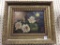 Framed Oil Painting of Roses-Unsigned