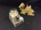 Lot of 2 Inkwells Including Camel Design & Glass