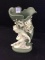 Victorian Figural Green & White Vase