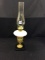 Heavy Brass Pedestal Kerosene Lamp