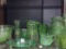 Group of Approx. 11 Green Depression Glass
