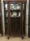 Antique Curved Glass China Cabinet