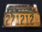 Collection of Old License Plates including