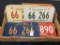 Collection of Old License Plates including