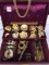 Jewelry Box Filled w/ Ladies Gold Costume