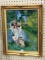 Signed Cupid Oil Painting 16 X 20