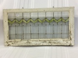 Leaded Slag Glass Window-Approx. 34 Inches