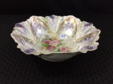 RS Prussia Floral Decorated Bowl-10 Inch Diameter