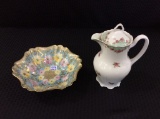 Lot of 2 Germany Hand Painted Chocolate Pot-