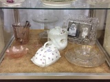 Group of Glassware Including Pink Depression