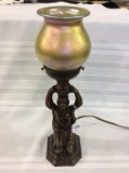 Art Deco Figural Lamp w/ Aurene Shade