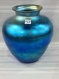 Very Lg. Stueben Blue Aurene Vase