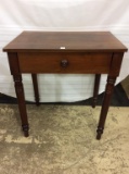 Wood Antique One Drawer Lamp Table
