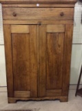 Lg. Antique Two Door Cabinet w/ Upper Drawer