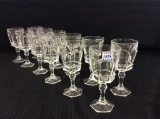 Group of 12 Pedestal Glass Goblets