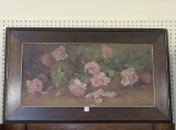 Framed Pink Roses Oil Painting-Emily White-