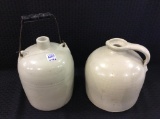 Lot of 2 Including Stonware Jug w/ Handle