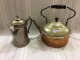 Lot of 2 Vintage Pots Including Coffee Pot