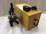 Wetzler #410921 Microscope w/ Wood Case