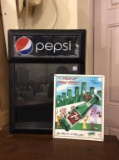 Lot of 2 Including Lighted Pepsi Sign &