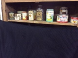 Lg. Group of Vintage Monarch Kitchen Tins & Jars