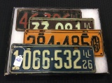 Collection of Old License Plates