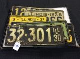 Collection of Old License Plates including