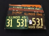 Collection of Old Soybean License Plates including