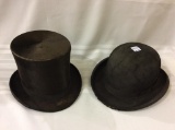 Lot of 2 Vintage Men's Black  Hats