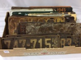 Group of Old License Plates-