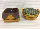 Lot of 2 Longaberger Christmas Collection Baskets